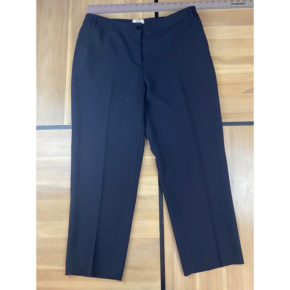 WEILL Navy Blue Tailored Career Dress Pants Women's Size 16 Polyester Blend‎